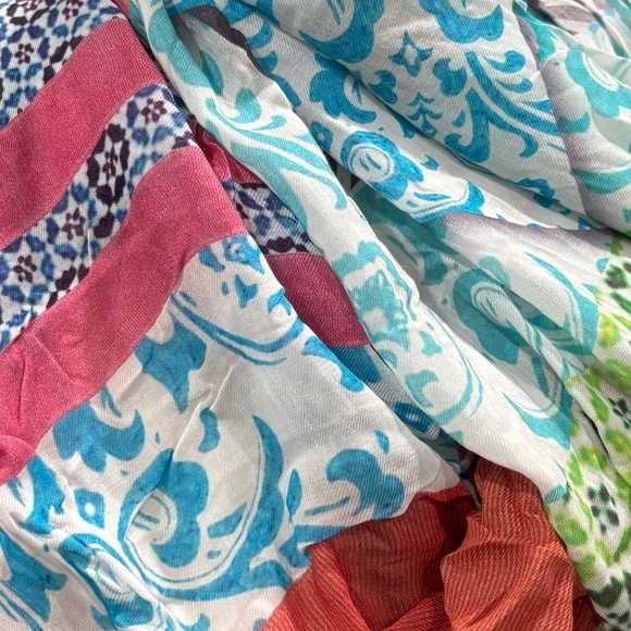 Anthropologie Susannagh Grogan Primavera Patchwork Loop Scarf - Picture 3 of 7
